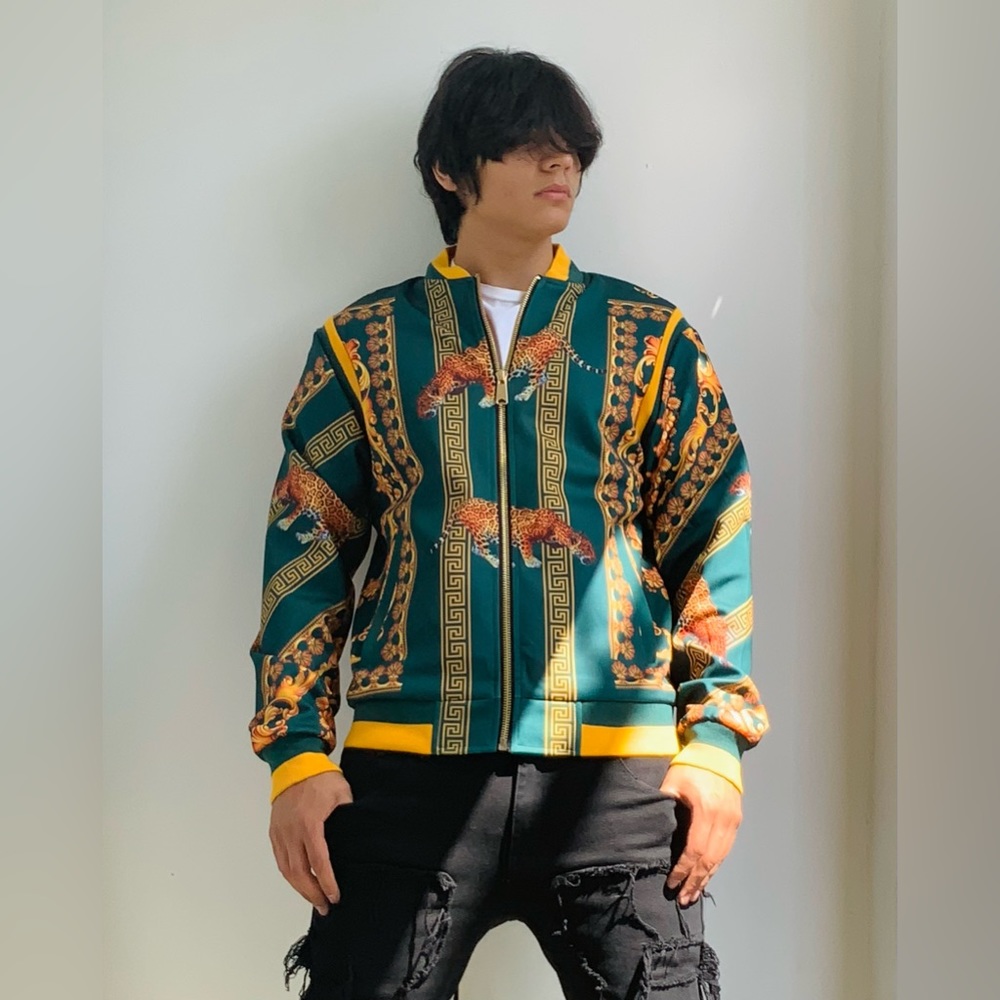 Men’s Royal Seven Green | Yellow Black Track Jacket NWT